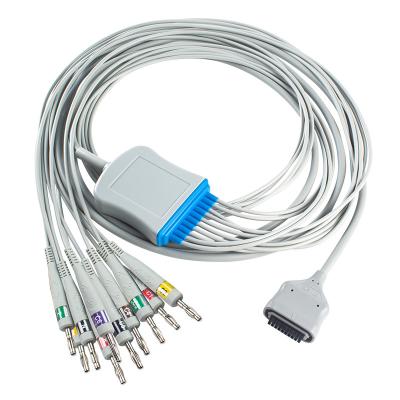 China EDAN Dx12 10Lead ECG Holter Cable Banana For Trunk Cable Length 2.2M Compatibility for sale