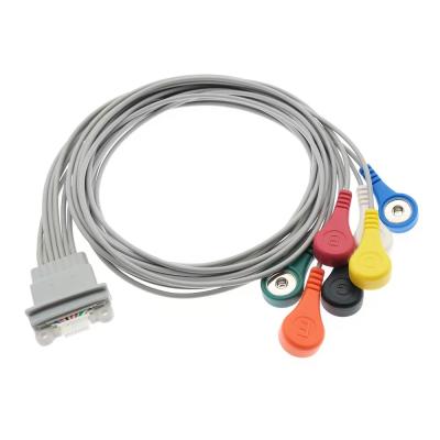 China Compatible con Schiller Medilog AR12 más ECG Holter Cable 7Lead IEC Snap AR4 más FD5 en venta