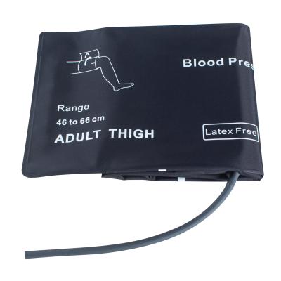 China Thigh Extra Large Adult NIBP Cuff Bladderless Single Tube 46-66cm Nylon Cuff for sale