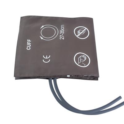 China Adult NIBP Cuff Double Tube 27-35cm TPU Cuff Brown Bag Packaging Type for sale