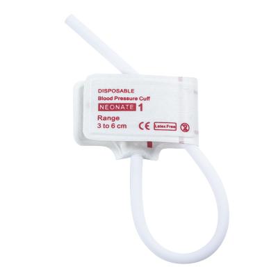 China Disposable Neonate NIBP Cuff Single Tube Size 1 3-6cm Latex-free  Sterile for sale