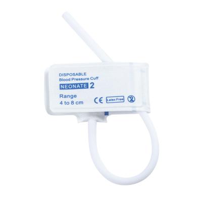 China Não-látex Neonatal descartável NIBP Cuff Tubo único Tamanho 2 4-8cm à venda