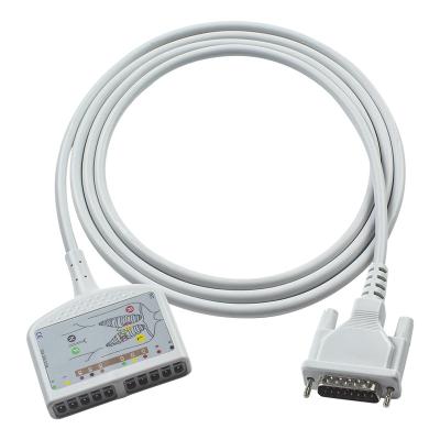 China 10Lead ECG Patient Cable Compatible For Schiller AT10, AT10 Plus, AT101, AT102, AT102-Plus, AT104, AT110 for sale