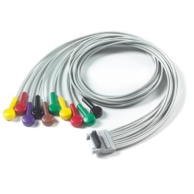 China Mortara Holter ECG Cable , Mortara H3+ 10 Lead ECG Cable for sale