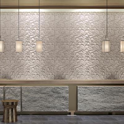 China Fireproof Wall Art Texture Modern Home Decor 3d Leather Wall Panel Make Machine for sale