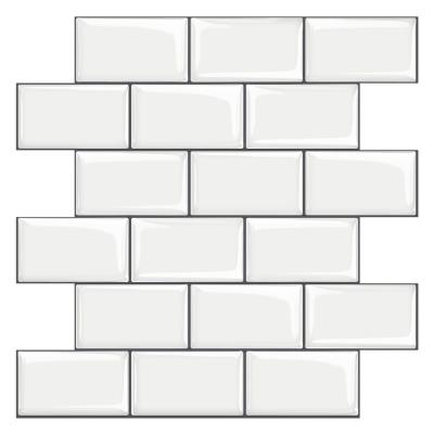 China Moistureprooof waterproof self adhesive bathroom wall tiles waterproof 3d tile sticker backsplash underground tile for sale