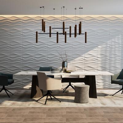 China Excellent quality modern 3d decorative panel pvc wall panels for interior wall decor for sale