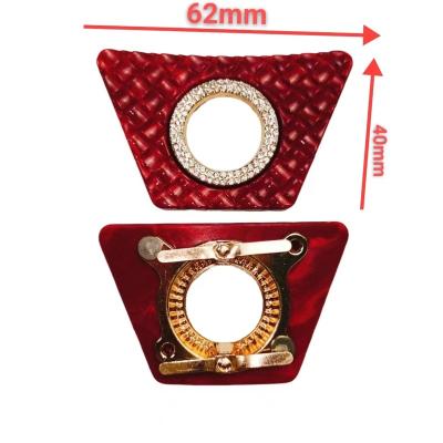 China Custom Clog Charm Custom Square acrylic diamond  ladies shoes buckle manufacturer zinc alloy Wedding Rhinestone Shoe Buckle for sale