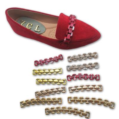 China Custom Clog Charm High Quality  accessories CustomizedMetal Shoe Ornament , Decorative   plastic Shoe Chain Shoe Buckles for sale