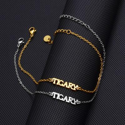 China 19CM Tigray Letters State Ethiopia Chain Bracelet Stainless Steel Jewelry African Tigray Charm Bracelet For Women Girls #250221 for sale