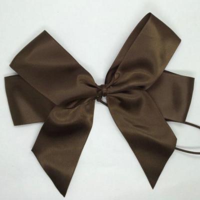 China 2018 Hot Sale Decorative Handmade Headwear Polyester Silk Ribbon Bow With Elastic Loop for sale