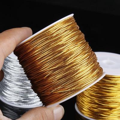 China Custom Gold Silver Gold Twine Elastic Cord Viable for sale