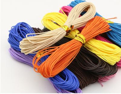 China Hot Viable Color Spot Polyester SaleCotton Wax Yarn 28 Kinds With Twisted Natural Solid Colors Wax Rope Rope For Hanging Decorations for sale