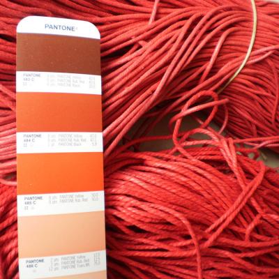 China Chinese Red Twisted Waxed Cord Waxed Cord Customized Viable For Gift Box Packing for sale