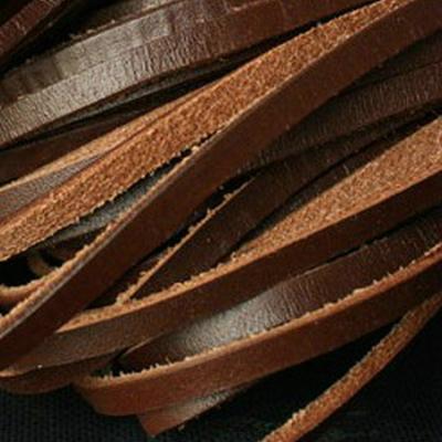 China Factory E-Co Friendly OutletNew Promotion Leather Rope , Brown Color Cowhide Material Rope for sale