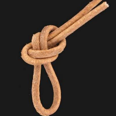 China Wide Varieties E-Co Friendly Round Frosted Cow Leather Rope Twine for sale