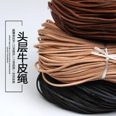 China Solid Durable Cheap Price Natural Synthetic Cowhide Leather Rope BraceFactory Direct Sales Pure Natural Cowhide Rope, Cowhide Band Left for sale