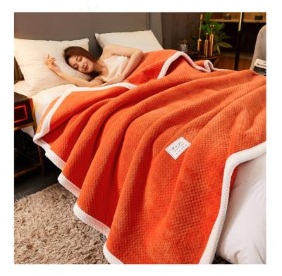 China Wholesale Winter Solid Color Breathable Warm Blanket Soft Blanket Viable can be home and also can be office skin-friendly thick blanket for sale