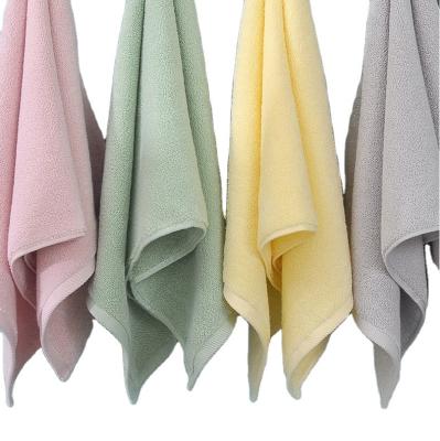 China Child Safe 100% Cotton Towel, Bathroom Hotel High Water Absorption Bath Towel Plain Quick Water Absorption Color for sale