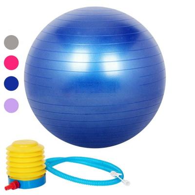 China Wholesale Eco-Friendly Smooth Outdoor Smooth Gym Fitness Balance Stability Exercise 65cm Yoga Anti Burst Swiss Ball With Pump for sale