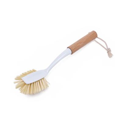 China Eisho Long Handle Kitchen Dish Cleaning Brush Eco-Friendly Natural Sustainable Bamboo Pot Brush for sale