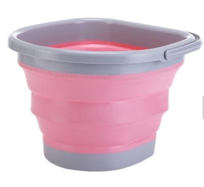 China EISHO Viable Wholesale Foldable Household Bucket Cleaning Camping Fishing Plastic Collapsible Water Buckets for sale