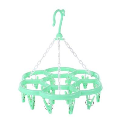 China New Classic/Postmodern Plastic Peg Hanger Dryer Hanger with 18 Pegs Clothespins for sale