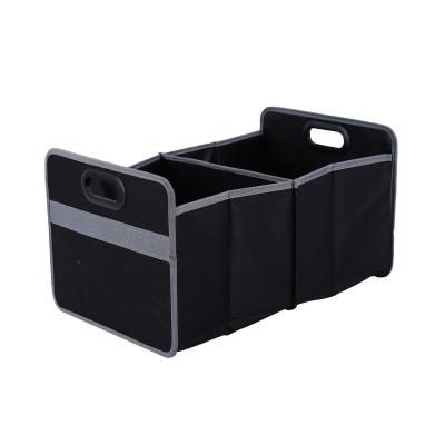 China Brief & Single Color Large Capacity Car Storage Box Car Organizer with Handles for sale