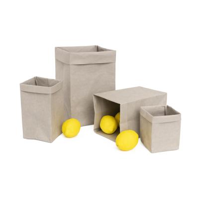 China EISHO Food Packaging Custom Takeaway Flat Square Storage Bag Insulated Bottom Greaseproof Washable Paper Paper Bags for sale