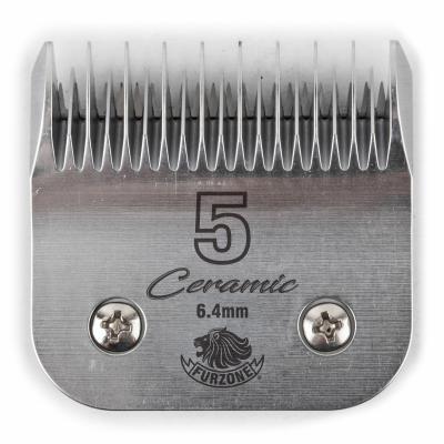 China Furzone Stocked Class Ceramic 5 Cattle Teeth 6.4mm Skip Professional Clipper Blade for sale