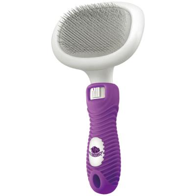 China High Quality Stocked Dog Pet Massage Grooming Tool Interchangeable Slicker Brush for sale