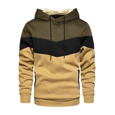 China Anti-Wrinkle Casual Color Block 3 Pullover Fleece Hoodie Long Sleeved Sweatshirts Hoodies for sale