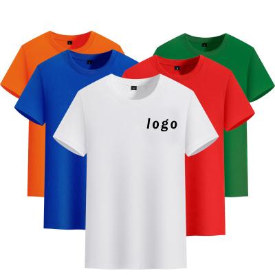 China 100% Custom Logo Printing Men 180gsm Cotton Unisex T-shirts Anti-wrinkle Manufacture T-shirts plus size men's shirts for sale