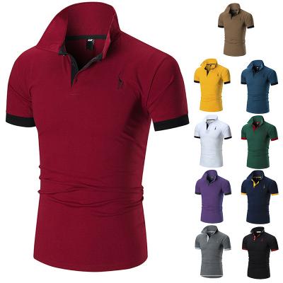 China Anti-Wrinkle Polyester Cotton T-shirts Plain Men's Polo Tshirts With Logo Custom Logo Printed Men's Polo Shirt for sale