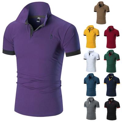 China Custom Logo High Quality Men Summer Anti-wrinkle Polo T-shirt Original Cotton Polo Shirt Uniform for sale