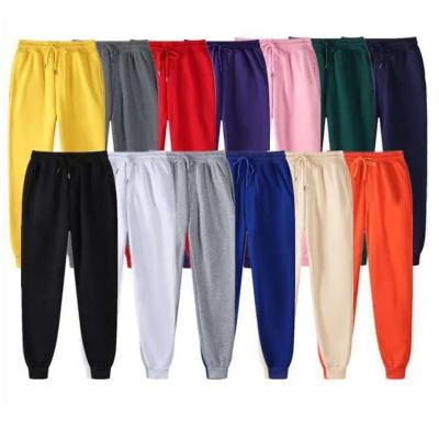 China Custom 100% French Terry Sweatpants Black Heavyweight Sweatpants Logo Mens Anti-Wrinkle Cotton Heavy White Mens Tracksuit for sale