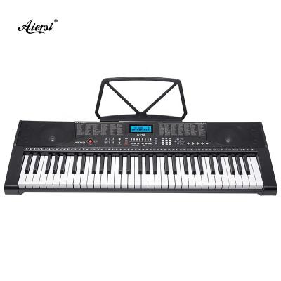 China Beginners Aiersi Brand Electronic Organ Keyboard 61 Keys Tooth Blue Piano Keyboard for sale