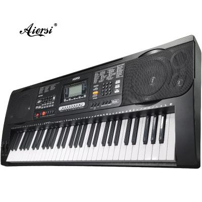 China Aiersi Brand Hot Sale Piano 61 Keys Keyboard Piano Portable Electronic Musical Instrument 971 x 379 x 140mm for sale