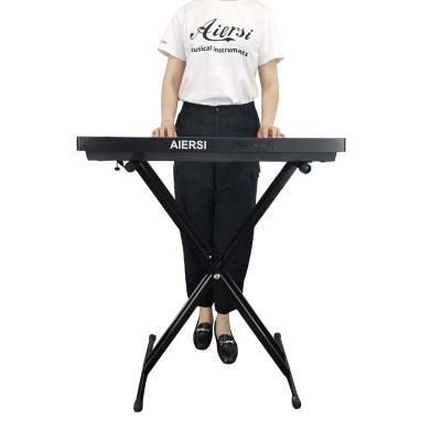 China Aiersi brand wholesale price metal double X bracket piano musical instruments keyboard durable keyboard /electric piano stand for sale