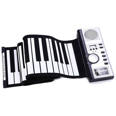 China Silicone Rubber Roll Up Portable Foldable Piano 61 Keys Flexible Silicone MIDI Programmable Keyboard Electronic Piano For Beginners for sale