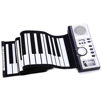 China Aiersi Brand Silicone Rubber Electronic Musical Instruments Professional Flexible Roll Up Piano Keyboard For Kids for sale