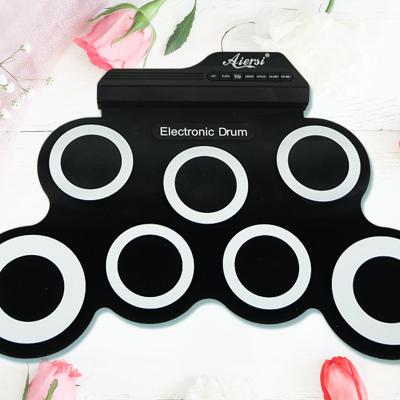 China Aiersi Popular Brand Drum Set Silicone Drum Pad Electronic Musical Instrument for sale