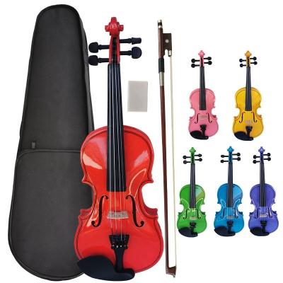 China Hot Plywood Maple Fiddle Musical Instruments Professional Full Size Violin For Kids for sale