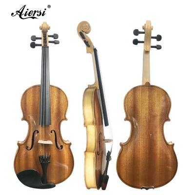 China Plywood Maple With Skin Aiersi Brand Student Mahogany Violins Annotate Violin Plywood Maple Violin Beginner Painting Musical Instrument For Sale for sale