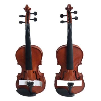 China Beautiful flawless Aiersi brand violin made in porcelain luster red-brown solid violin with 4 black-gold adjusters for sale