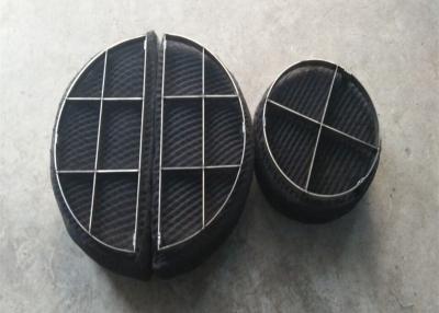 China Light Weight Titanium Wire Mesh Demister Pad Anti Corrosive Black Color for sale