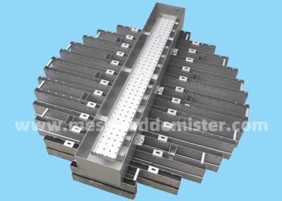 China Gravity Trough Liquid Distributor Distillation Column Internals for sale