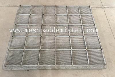 China 0.15mm Knitted High Density Wire Mesh Demister Pad With Bracket for sale