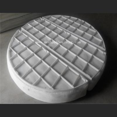 China PTFE F4 Diameter 900mm Demister Pad Height 200mm Round Shape Knit Mesh for sale