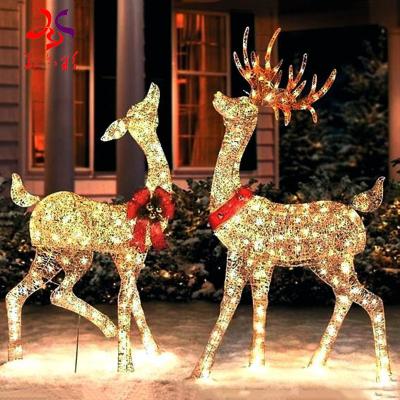 China Commercial Use IP 65 Garden Christmas Deer Reindeer Lights Large Outdoor Waterproof Animal Led Lights for sale